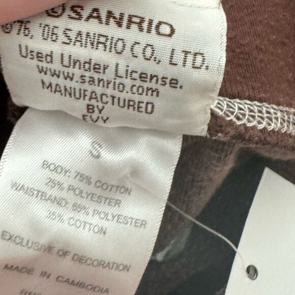 Vintage Hello Kitty Brown Velour Drawstring Pants - Picture 5 of 6